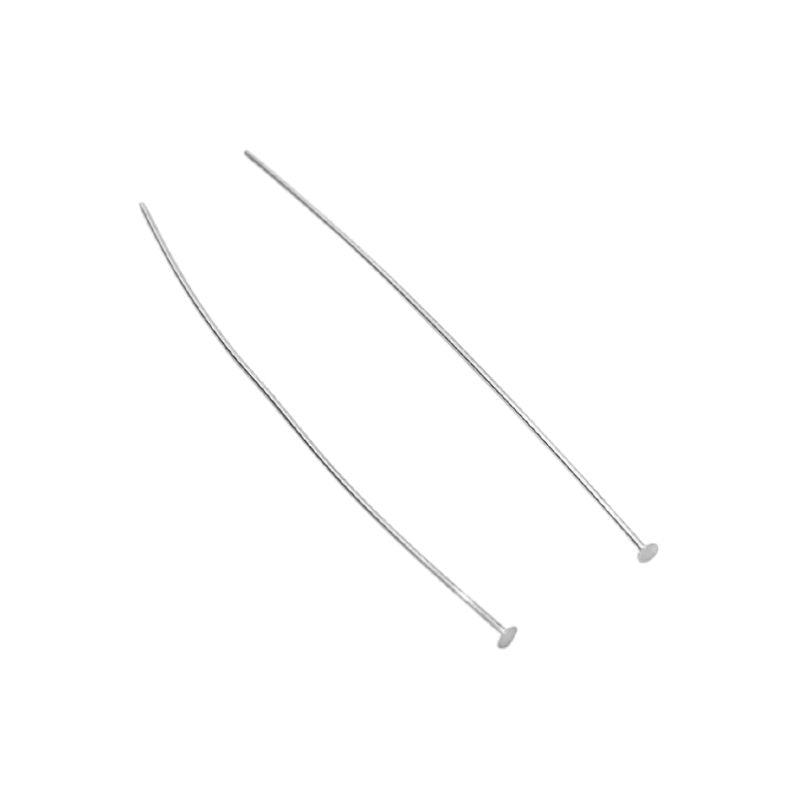Find Perlestav i sterlingsølv med plade, 50x0,55mm, hos Beadhouse of Copenhagen i dag, med en altid hurtig levering!
