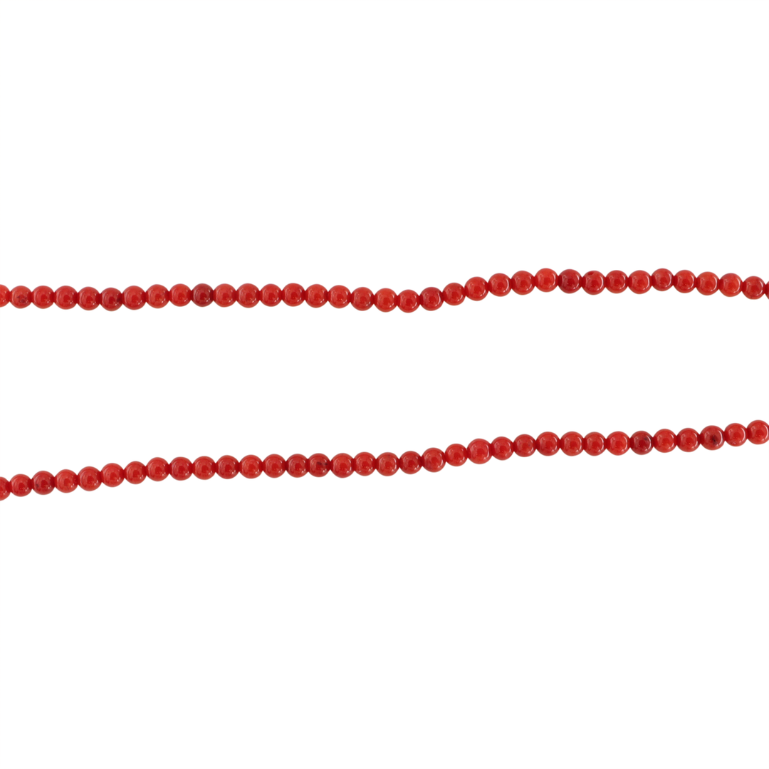 Find Smykkestensperler, string, koral, rund - 41 cm, ca 145 stk hos Beadhouse of Copenhagen i dag, med en altid hurtig levering!