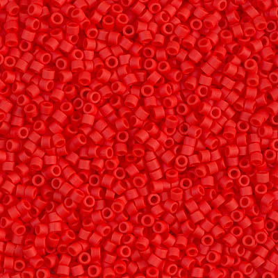 Find Røde glasperler, miyuki delica beads, opaque matte vermillion red hos Beadhouse of Copenhagen i dag, med en altid hurtig levering!