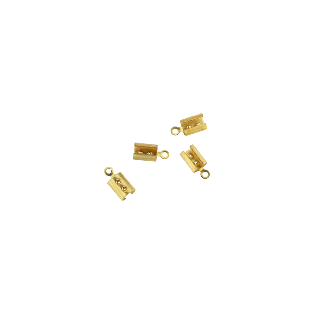 Find Kædeafslutning i forgyldt messing til snor, 6x8 mm, storkøb hos Beadhouse of Copenhagen i dag, med en altid hurtig levering!