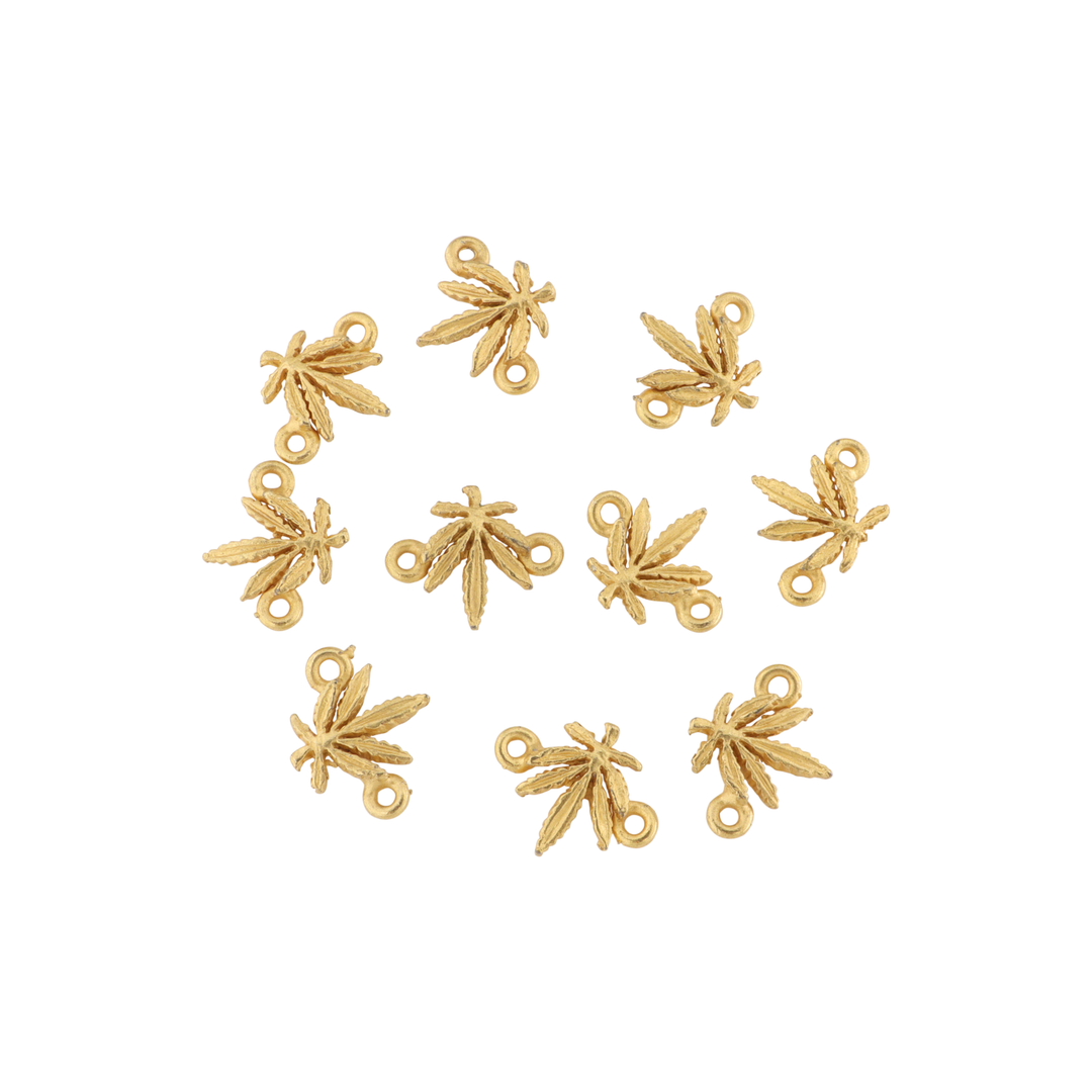 Find Vedhæng, hampblad, forgyldt messing, 18x15 mm. storkøb hos Beadhouse of Copenhagen i dag, med en altid hurtig levering!