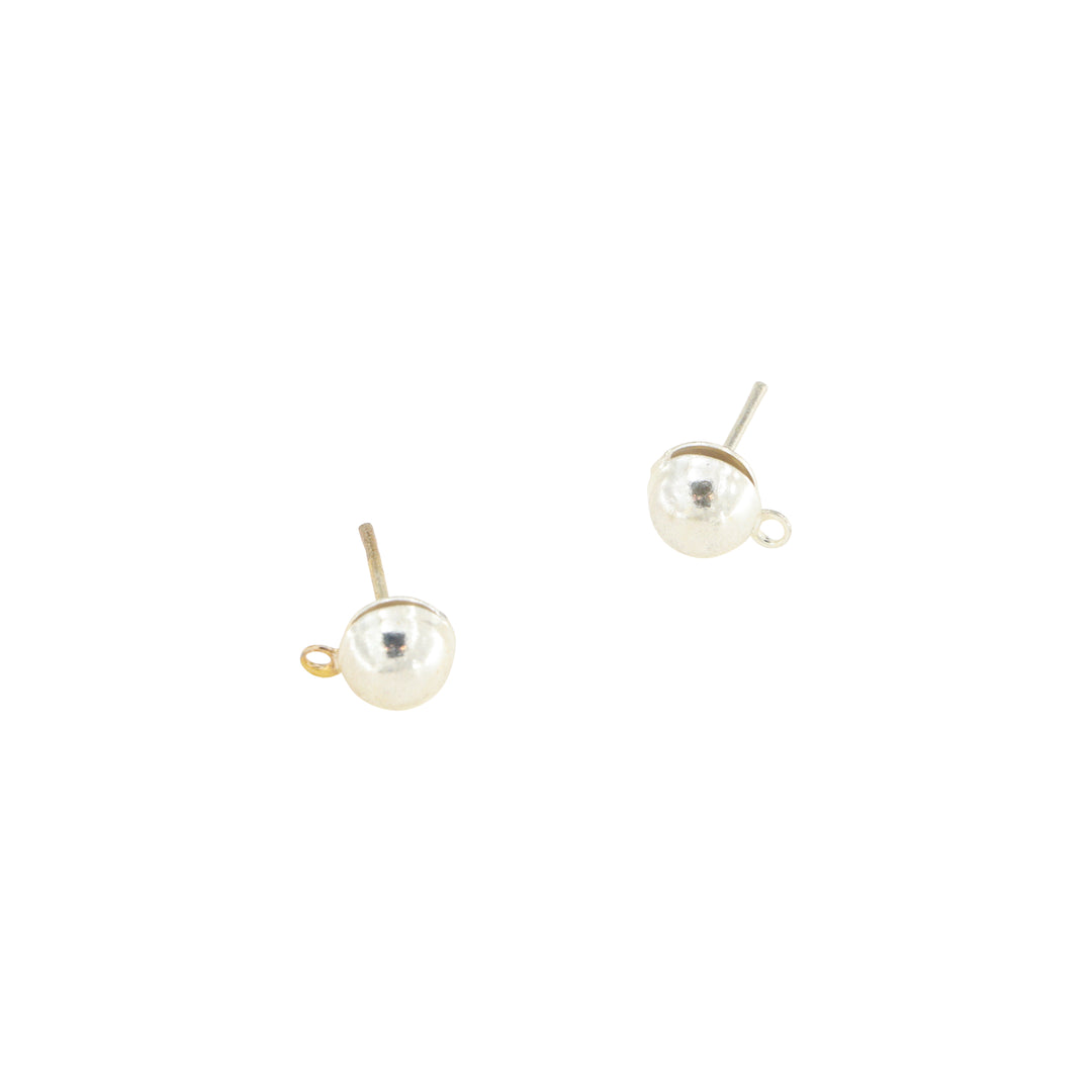 Find Ørestikker i forsølvet messing med øsken, 6 mm. storkøb hos Beadhouse of Copenhagen i dag, med en altid hurtig levering!