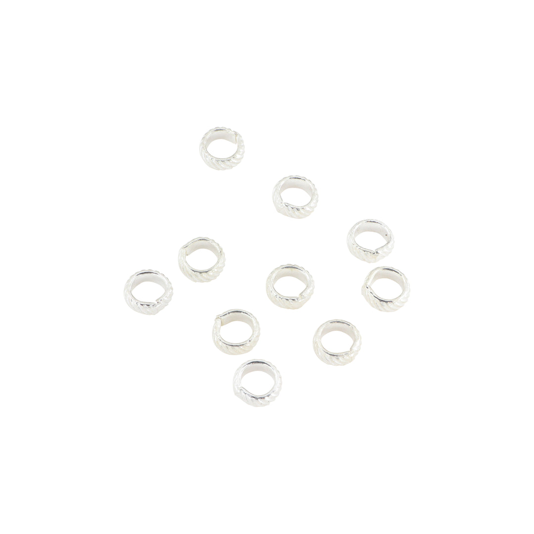 Find Øskner, loddet, med mønster i forsølvet messing, 8x3mm. storkøb hos Beadhouse of Copenhagen i dag, med en altid hurtig levering!