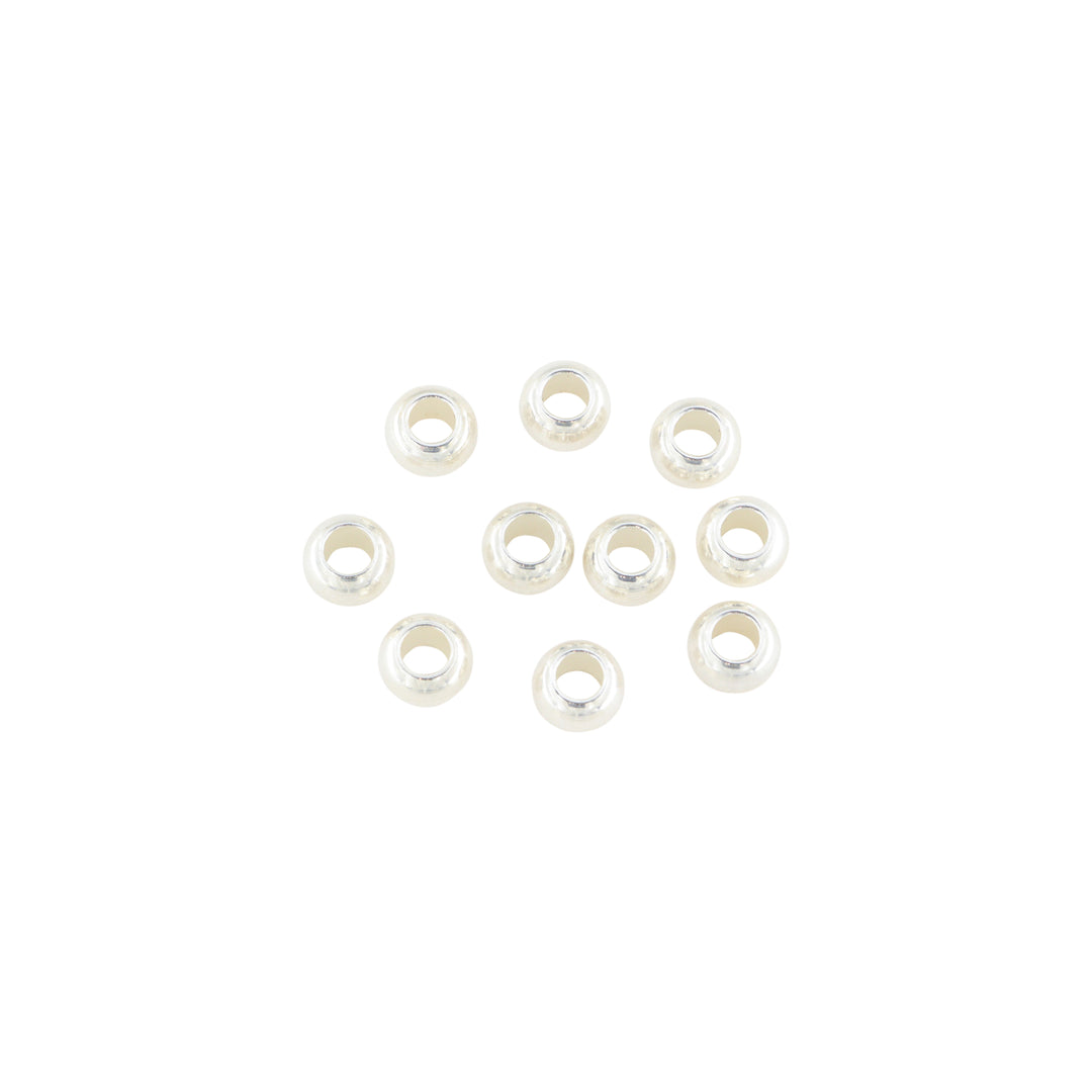 Find Metalperler, rund, forsølvet messing, 7x4 mm, 10-500 stk hos Beadhouse of Copenhagen i dag, med en altid hurtig levering!