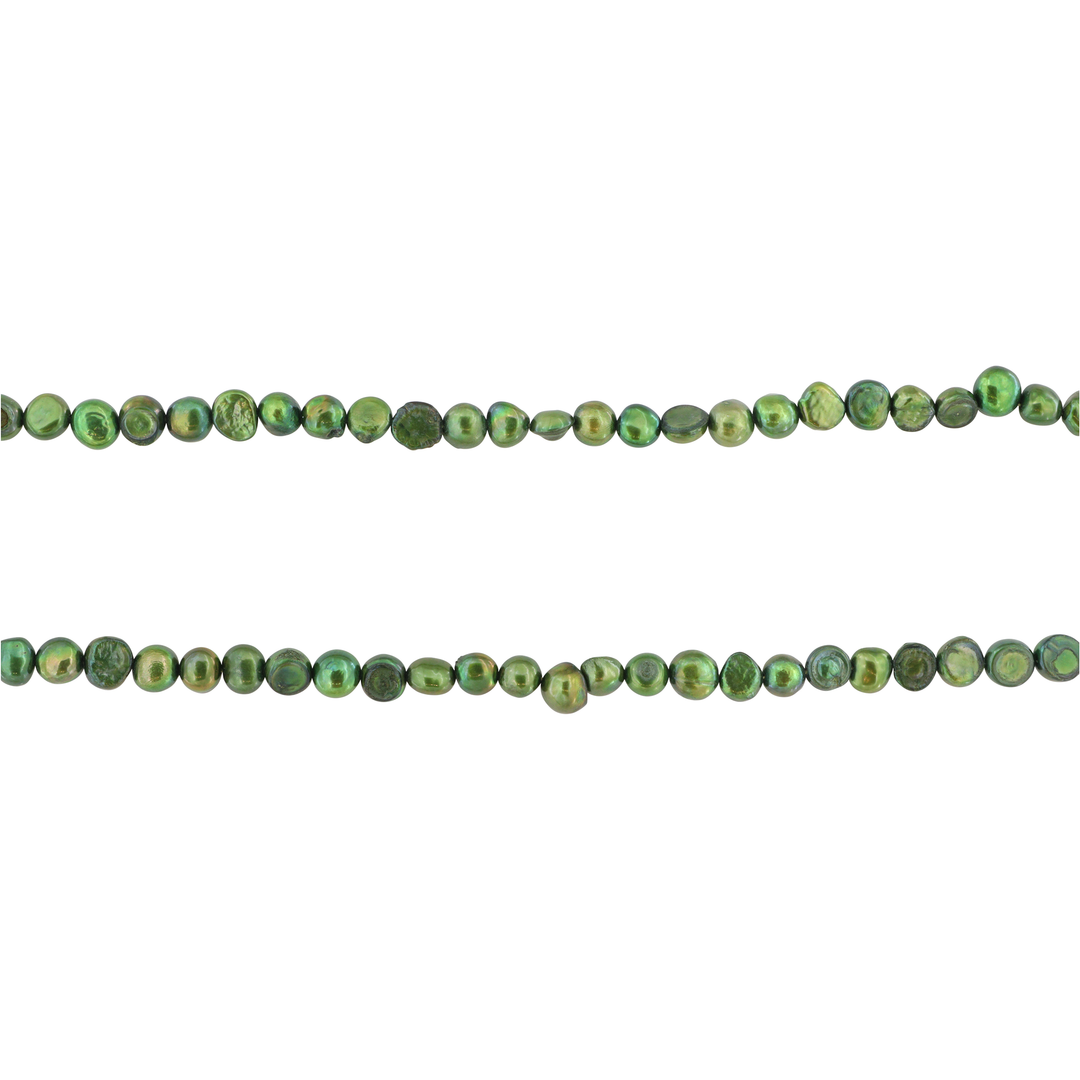 Find Ferskvandsperler, string, grøn barok indfarvet, 38 cm/6 x 7 mm hos Beadhouse of Copenhagen i dag, med en altid hurtig levering!