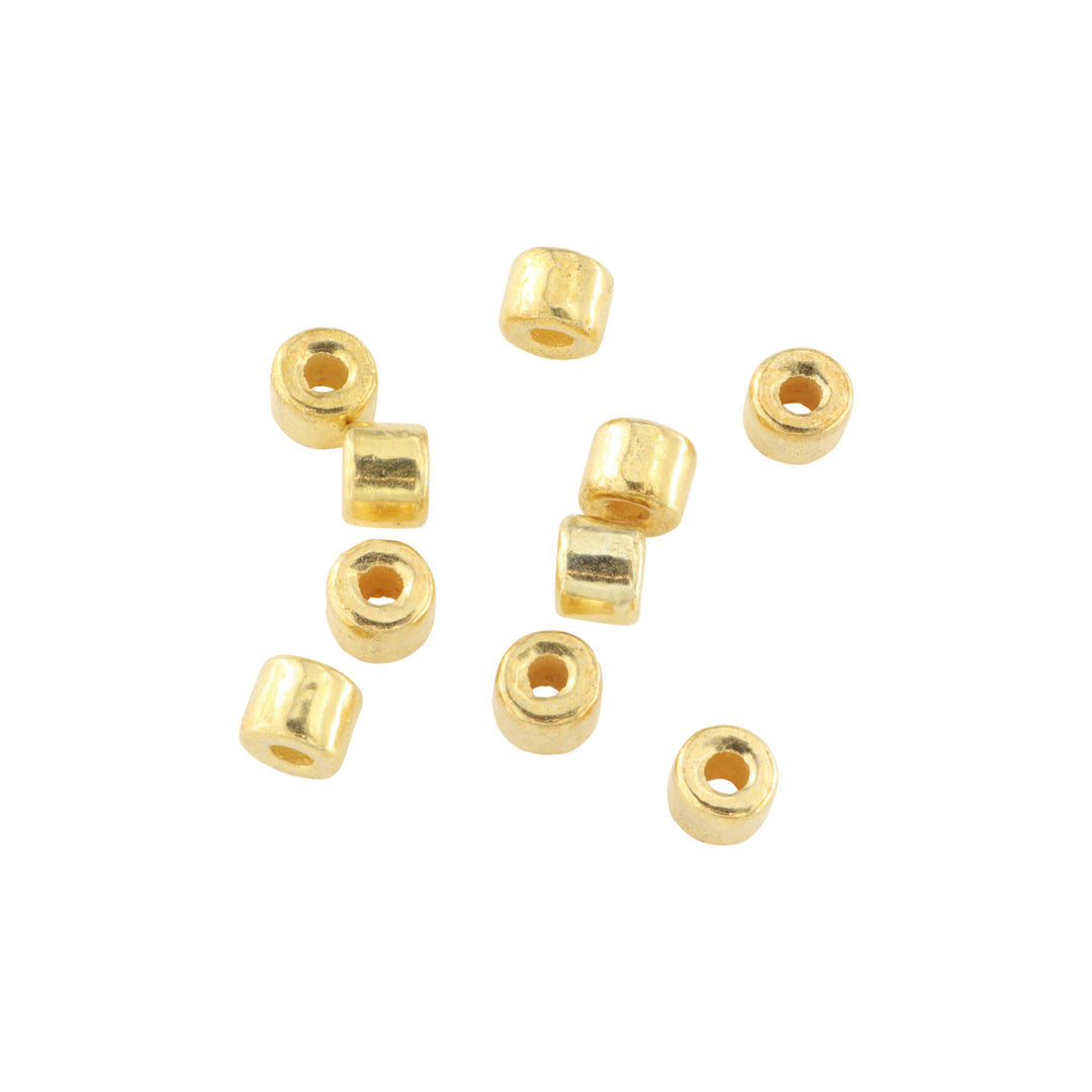 Find Metalperler, chunky cylinder, forgyldt messing, 8x7mm. storkøb hos Beadhouse of Copenhagen i dag, med en altid hurtig levering!