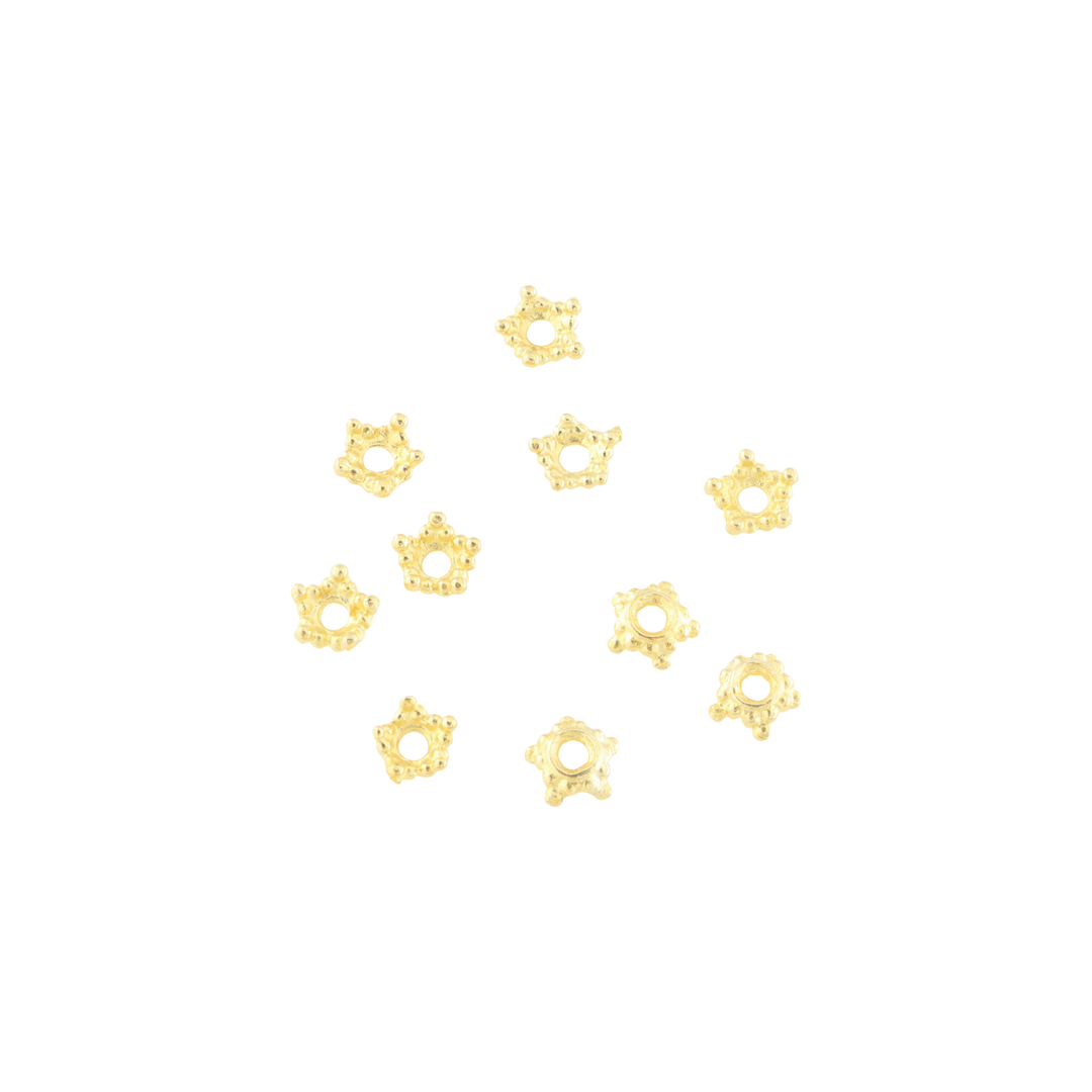 Find Perlecaps, filigran stjerne, forgyldt messing, 5x2 mm. storkøb hos Beadhouse of Copenhagen i dag, med en altid hurtig levering!