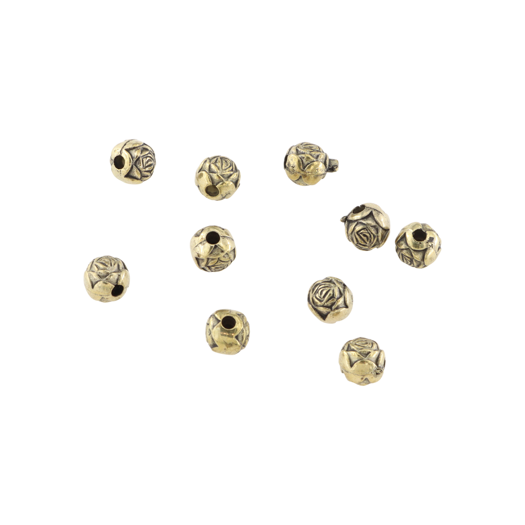 Find Metalperler, rund rose, forgyldt messing, 6mm. storkøb hos Beadhouse of Copenhagen i dag, med en altid hurtig levering!