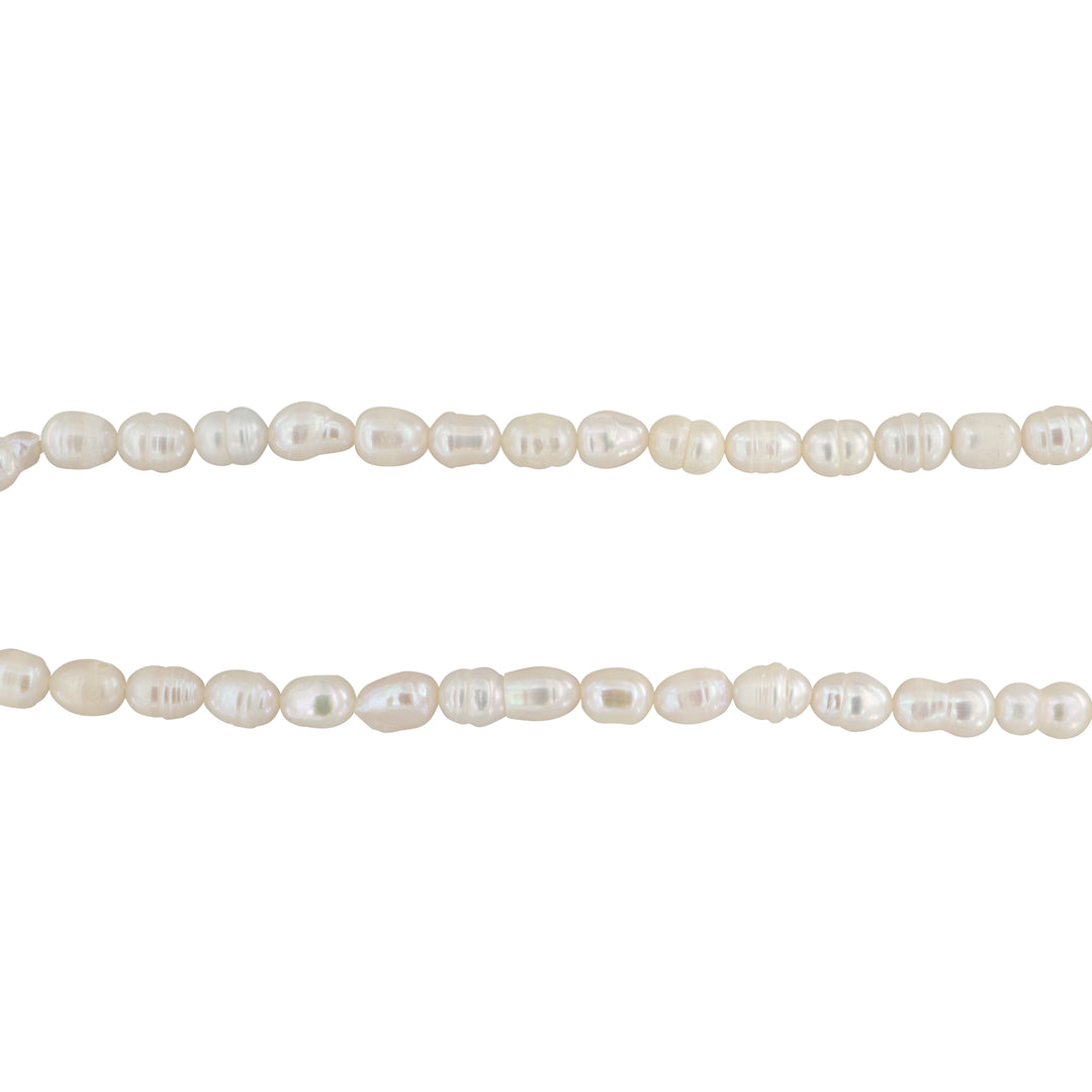 Find Ferskvandsperler, string, hvid rice, 38 cm/ 6 x 9 mm, storkøb hos Beadhouse of Copenhagen i dag, med en altid hurtig levering!