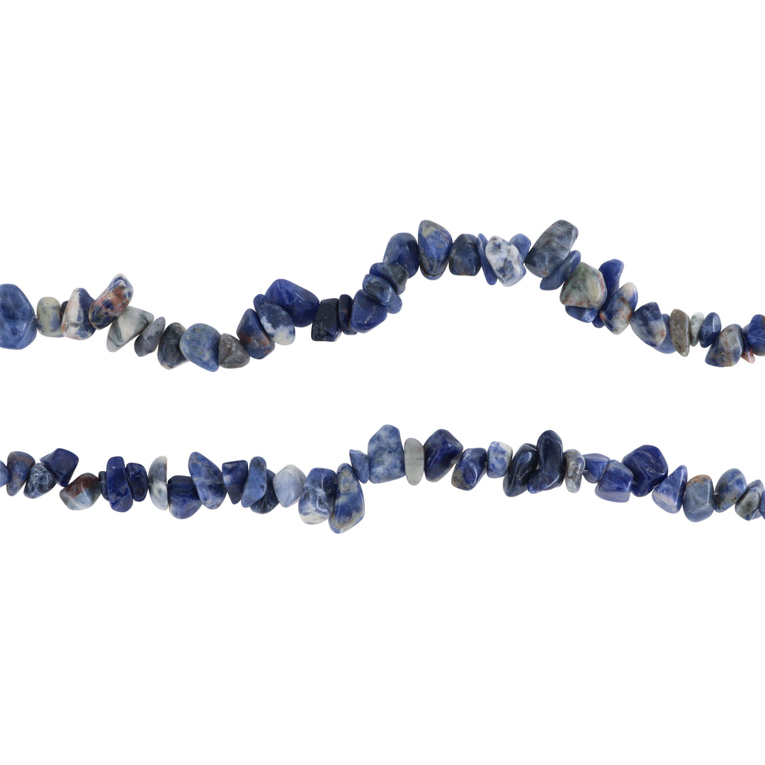 Find Smykkestensperler, string, sodalit smykkesten chips, 35 cm, storkøb hos Beadhouse of Copenhagen i dag, med en altid hurtig levering!