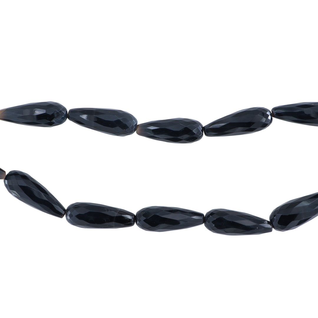 Find Smykkestensperler, string, onyx dråbe facetteret, 39 cm/12 x 30 mm hos Beadhouse of Copenhagen i dag, med en altid hurtig levering!