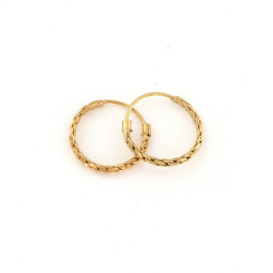 Find Øreringe, hoops flettede, forgyldt sterlingsølv, 17 x 2 mm hos Beadhouse of Copenhagen i dag, med en altid hurtig levering!