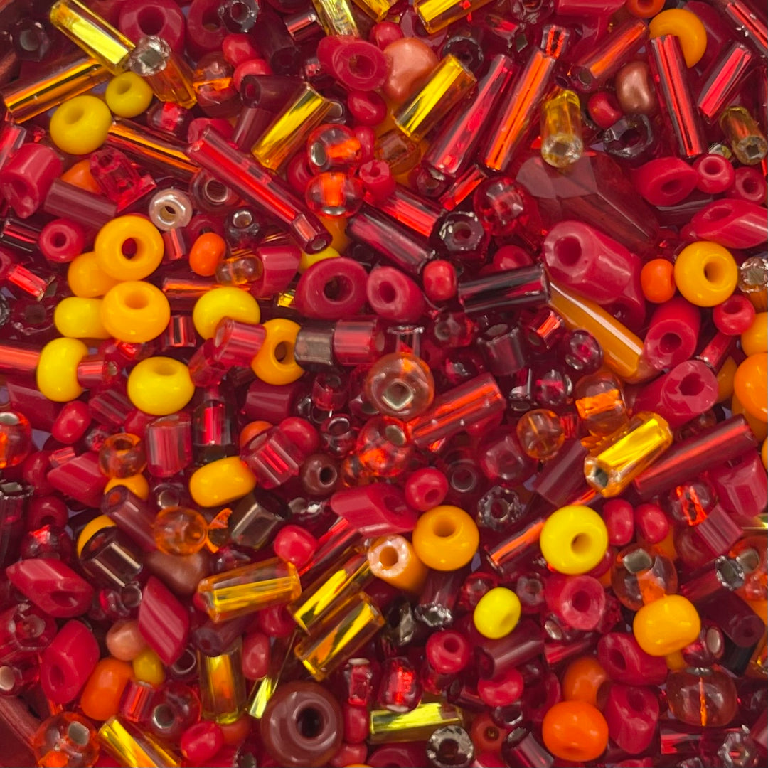Find Blandede glasperler, preciosa mix, fireball hos Beadhouse of Copenhagen i dag, med en altid hurtig levering!