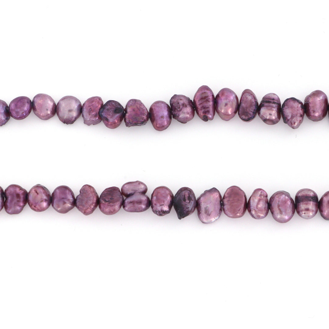 Find Ferskvandsperler, string, lilla barok indfarvet, 40 cm/6,5 x 8 mm hos Beadhouse of Copenhagen i dag, med en altid hurtig levering!