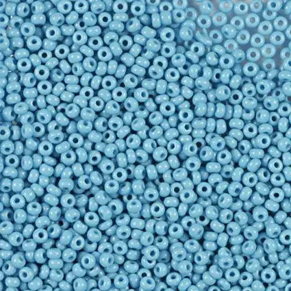Blaue Glasperlen, Preciosa, undurchsichtiges Aquablau, Großeinkauf 