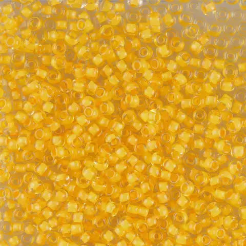 Gelbe Glasperlen, Preciosa, farbgefütterter gelber transparenter Kristall, Großeinkauf 