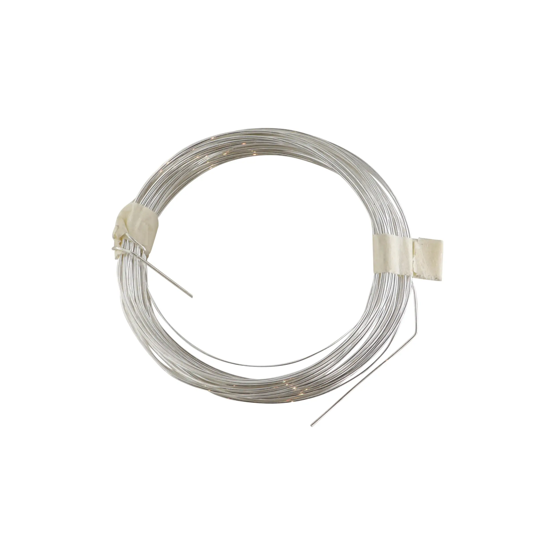 Smykketråd, wire 0,8 mm, forsølvet kobber, 4 m Fritz