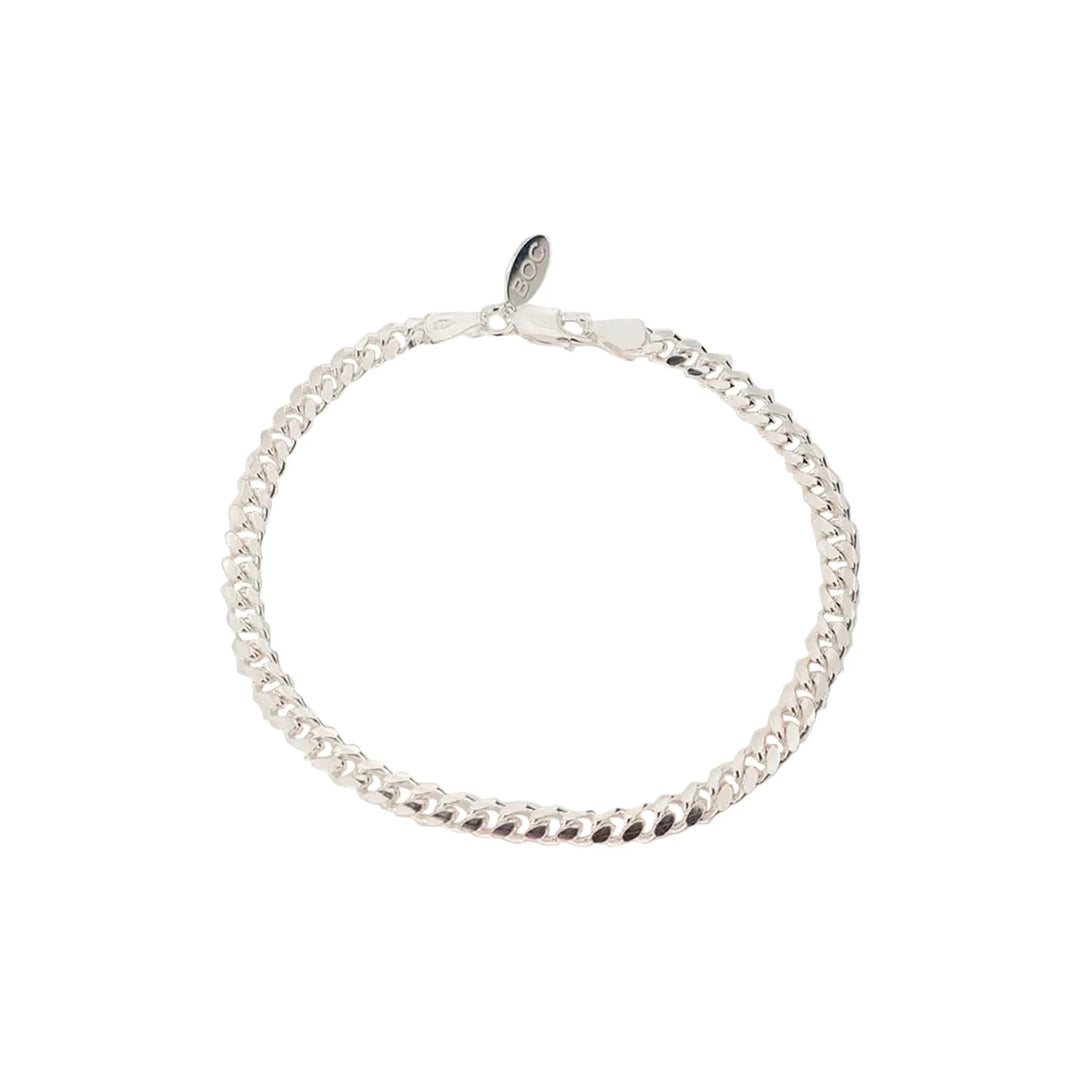 Armband, klobige kubanische Kette, Sterlingsilber, 17–21 cm/5 mm 