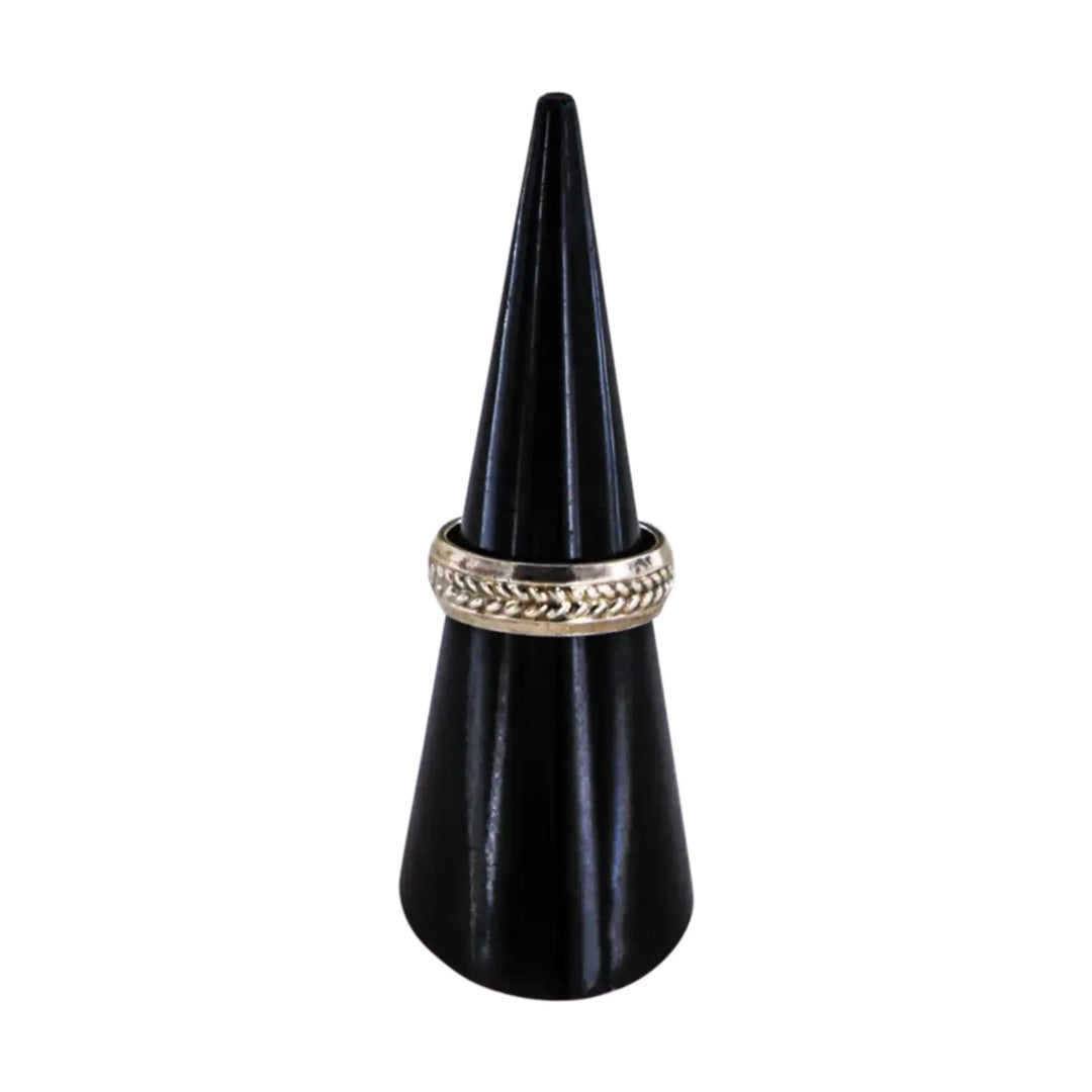 Fingerring, geflochtenes Band, Sterlingsilber 