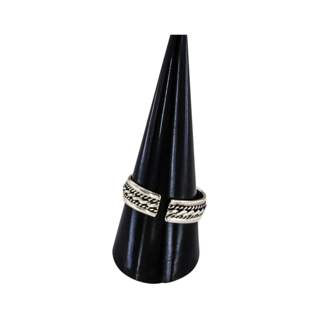 Fingerring, gedrehtes Band, Sterlingsilber 