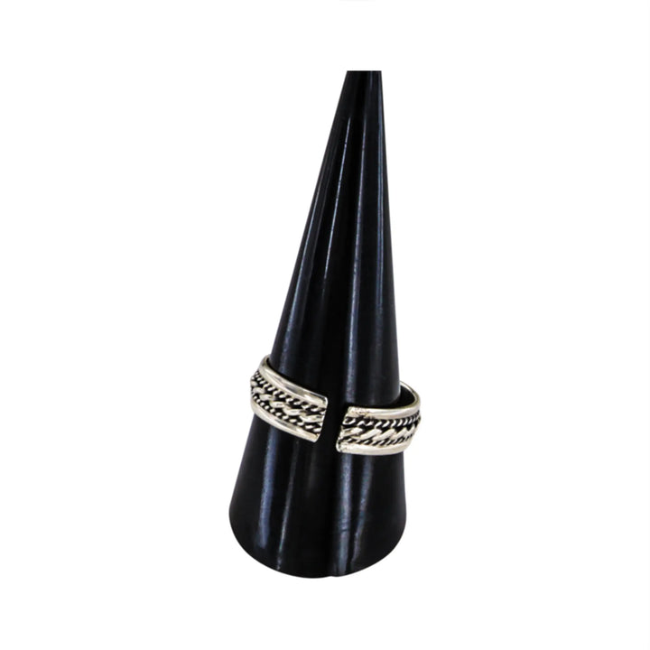 Fingerring, gedrehtes Band, Sterlingsilber 