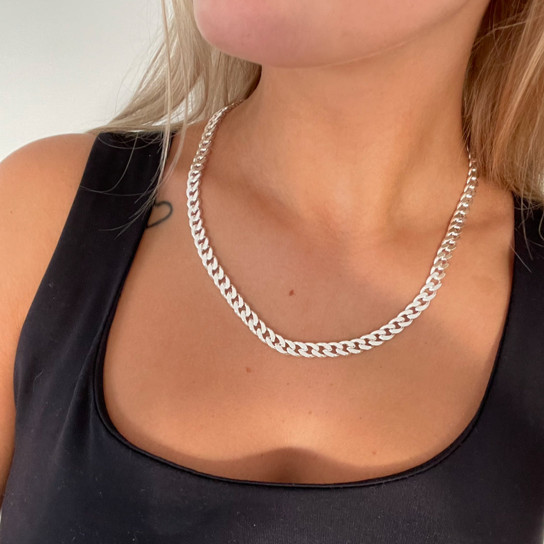 Find Halskæde, ekstra chunky panser facet kæde, sterlingsølv, 50 cm/7,6 mm hos Beadhouse of Copenhagen i dag, med en altid hurtig levering!