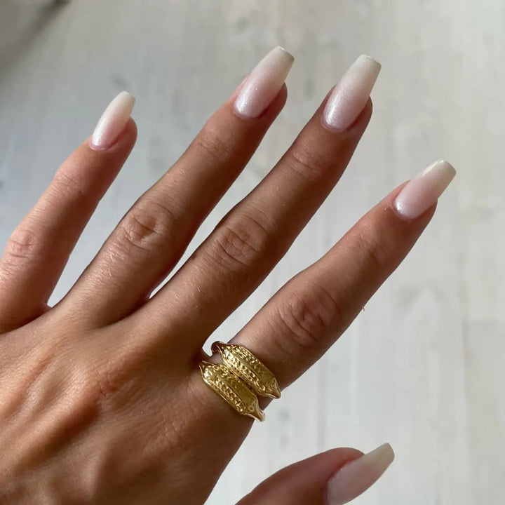 Fingerring, viking slange, forgyldt og sterlingsølv Beadhouse of Copenhagen