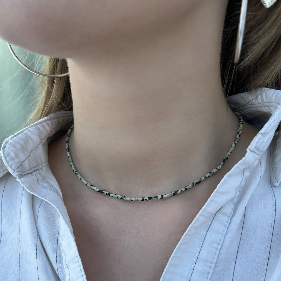 Halskæde, smykkesten rør, forgyldt sterlingsølv og sterlingsølv Beadhouse of Copenhagen