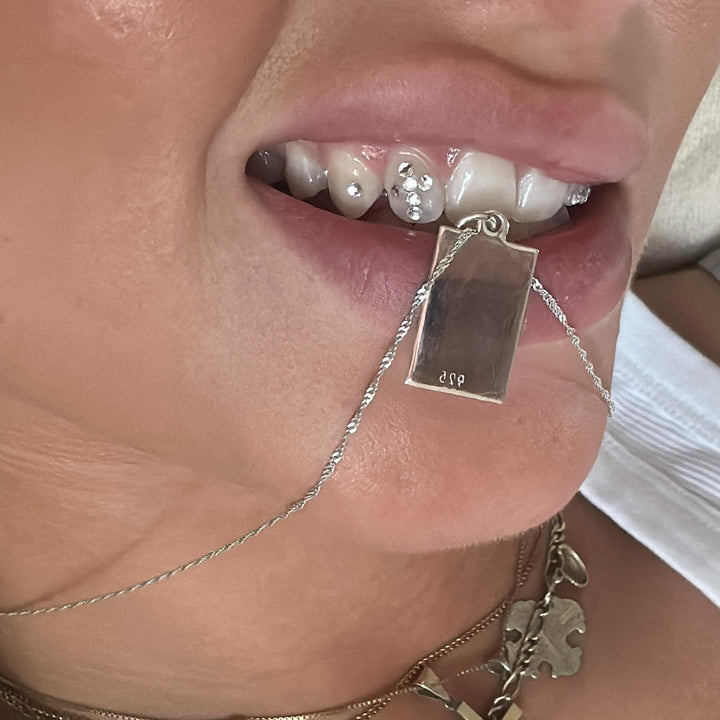 Find Vedhæng, rektangulært dog tag, sterlingsølv, 32 mm hos Beadhouse of Copenhagen i dag, med en altid hurtig levering!