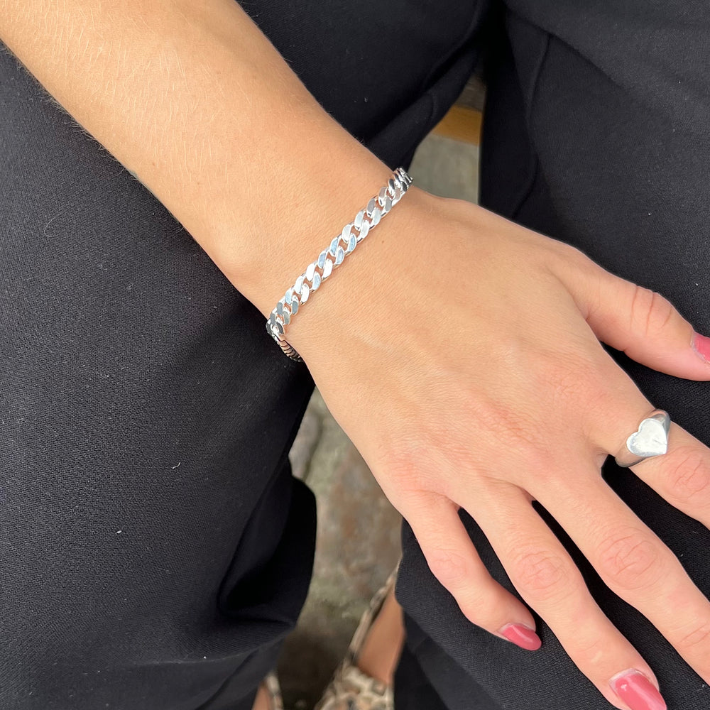 Find Armbånd, panser facet, sterlingsølv, 18,5-21 cm/6,2 mm hos Beadhouse of Copenhagen i dag, med en altid hurtig levering!