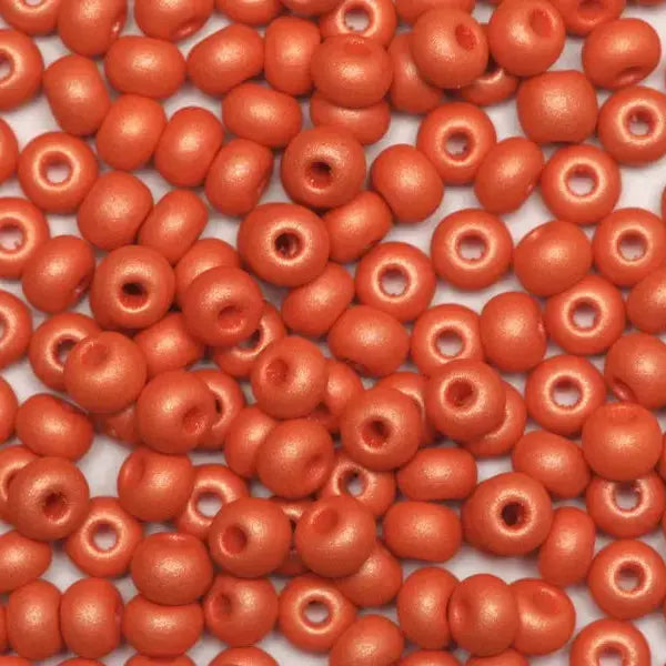 Orangefarbene Glasperlen, Preciosa, Permalux leuchtendes Orange, Großeinkauf 