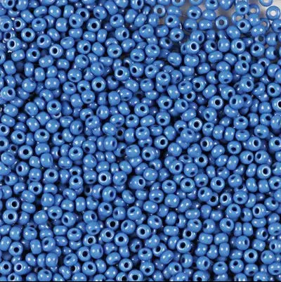 Blaue Glasperlen, Preciosa, undurchsichtiges Blau, Großeinkauf 