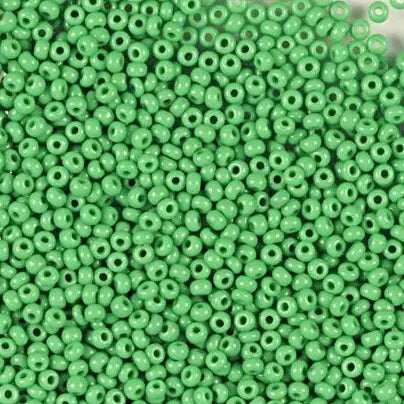 Grüne Glasperlen, Preciosa, natürliches undurchsichtiges Grün, Großeinkauf 