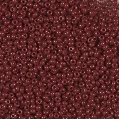 Rote Glasperlen, Preciosa, undurchsichtiges Rotbraun, Großeinkauf 