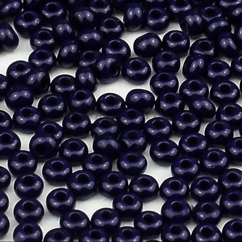 Blaue Glasperlen, Preciosa, natürliches undurchsichtiges Dunkelblau, Großeinkauf 