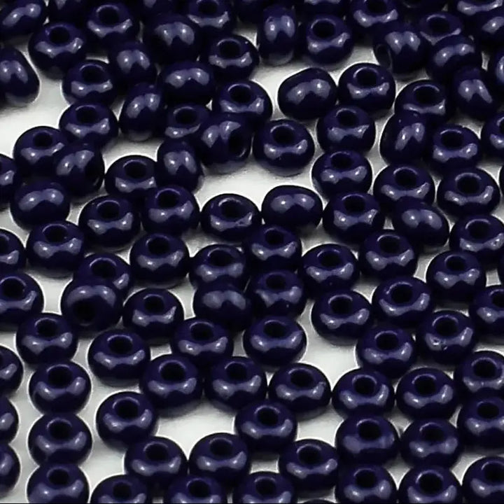 Blaue Glasperlen, Preciosa, natürliches undurchsichtiges Dunkelblau, Großeinkauf 