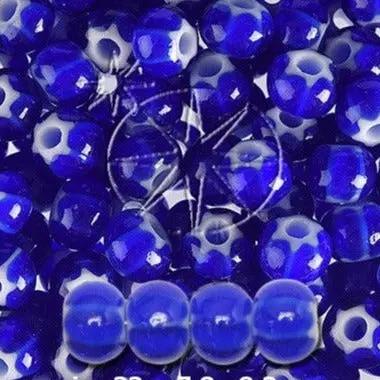 Blå glasperler, preciosa, blue cornelian star, storkøb Preciosa