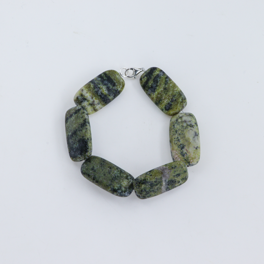 Armbånd, serpentin, sterlingsølv/forgyldt sølv, 17-19cm Beadhouse of Copenhagen