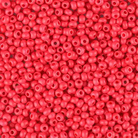 Rote Glasperlen, Preciosa, intensiv rot gefärbtes Kreideweiß, Großeinkauf 