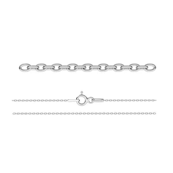 Halskæde, rund anker, sterlingsølv, 40-55 cm/1 mm Silveks