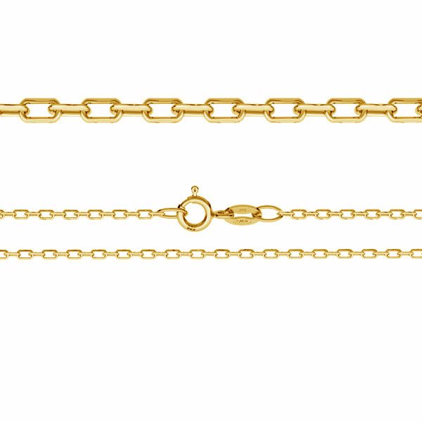 Find Halskæde, anker facet kæde, forgyldt sterlingsølv, 40-55 cm/1,55 mm hos Beadhouse of Copenhagen i dag, med en altid hurtig levering!