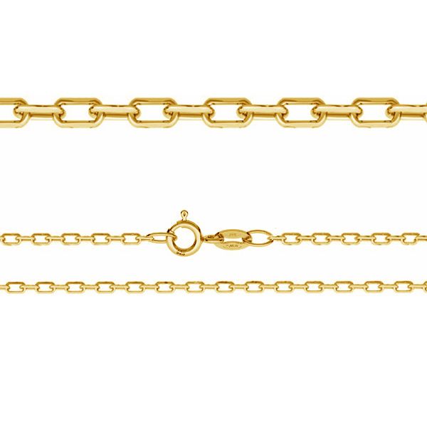 Find Halskæde, anker facet kæde, forgyldt sterlingsølv på 2,1 mm hos Beadhouse of Copenhagen i dag, med en altid hurtig levering!