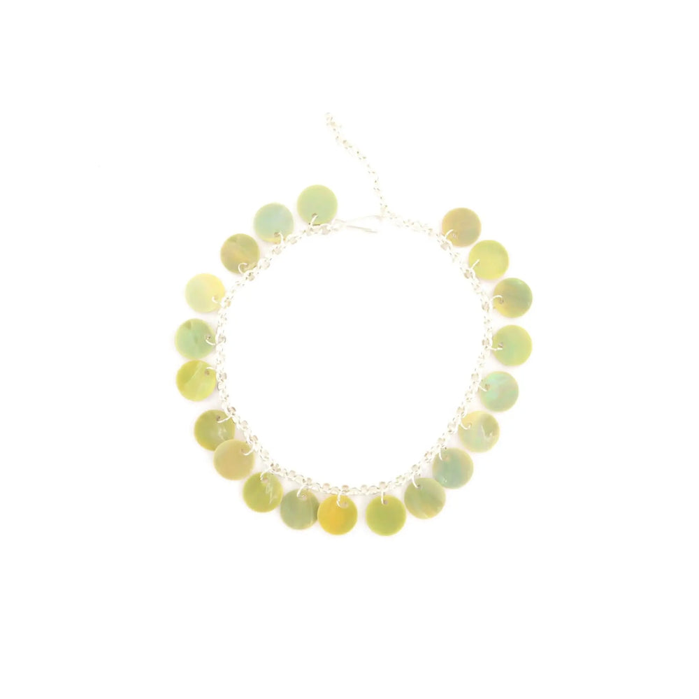 Ankelkæde, musling, justerbar, forgyldt og forsølvet messing, flere varianter BOC