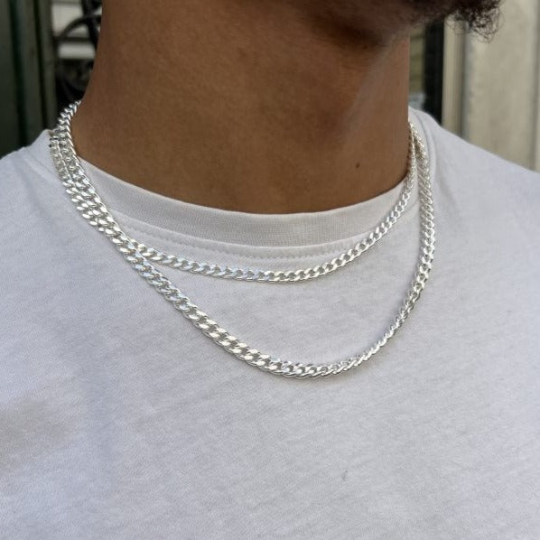 Find Halskæde, chunky panser facet kæde, sterlingsølv, 40-55 cm/6,8 mm hos Beadhouse of Copenhagen i dag, med en altid hurtig levering!