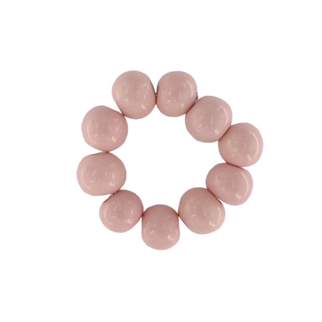 Armbånd, lille, chunky keramik, elastik, 16-17cm 