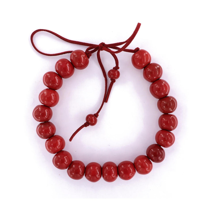 Halskæde, keramik perler på ruskindssnor, justerbar, flere varianter BOC