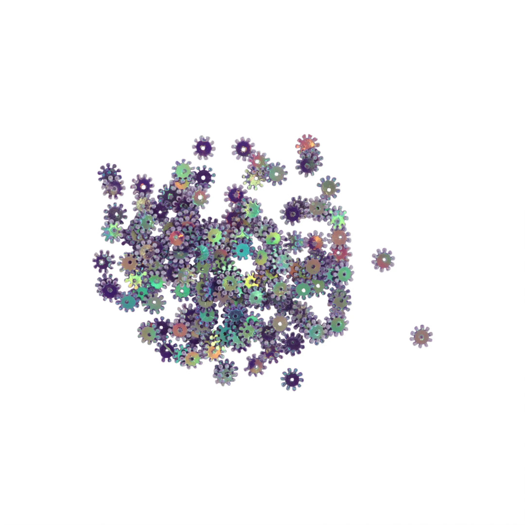 Pailletten, Blume, hart, 8 mm, mit Regenbogenfunkeln, 10–40 g Beadhouse von Kopenhagen