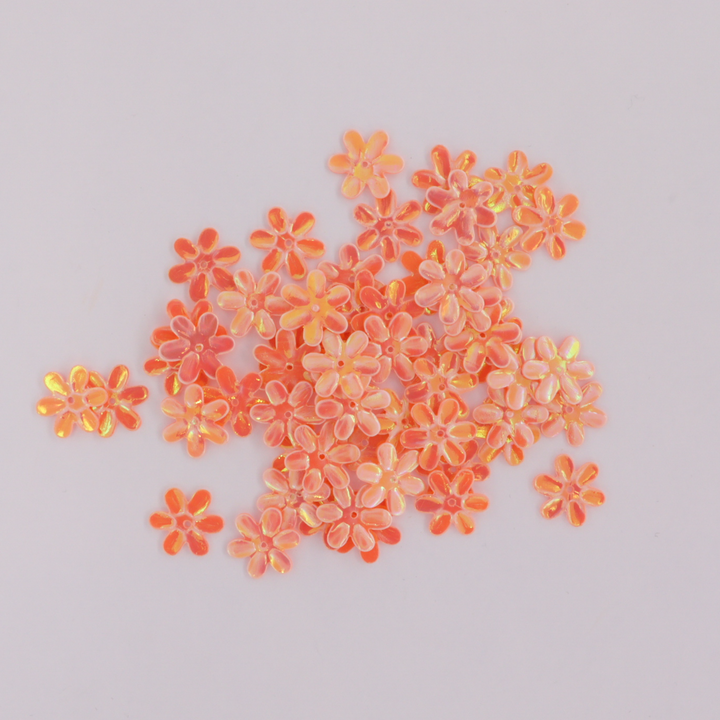 Palietter, blomst, hård, 15-20mm, 10-40g, med regnbueskær, flere varianter Beadhouse of Copenhagen