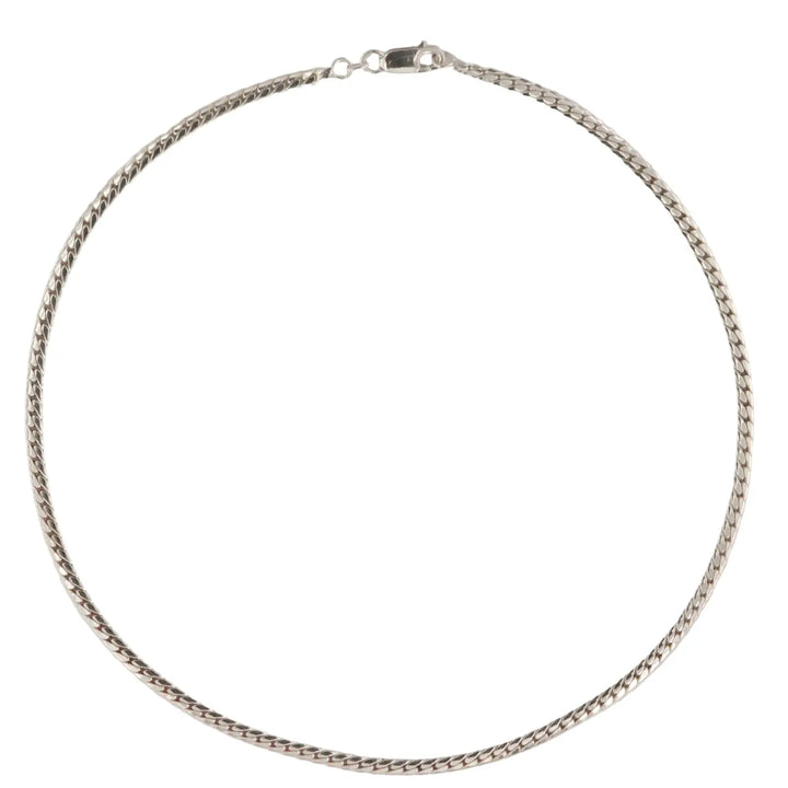 Halskæde, sildeben kæde, sterlingsølv, 40-50 cm/3,8 mm 