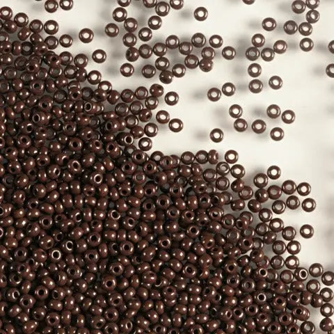 Braune Glasperlen, Preciosa, natürliches undurchsichtiges Dunkelbraun, Großeinkauf 